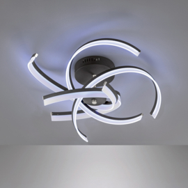 Fischer & Honsel plafondlamp Sund led, mat zwart