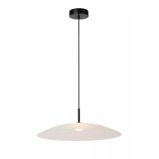 Lucide hanglamp Menga led, opaal 60 cm