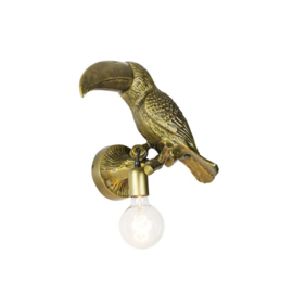 Vintage wandlamp goud - Animal Toekan