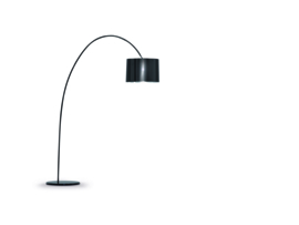 Helestra  vloerlamp Roxx, zwart met zwarte pvc kap