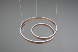 Trio lighting hanglamp Marnie led, caffee incl. switch dimmer