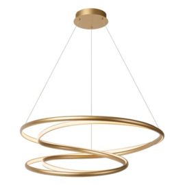Lucide Sardaba -  Hanglamp - Ø 80 cm - LED Dimb. - 1x74W 2700K - Mat Goud / Messing
