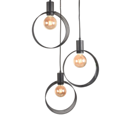 Label 51 hanglamp Ronda, 3-Lichts zwart