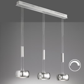 Fischer&honsel hanglamp Colette, 3-lichts mat nikkel