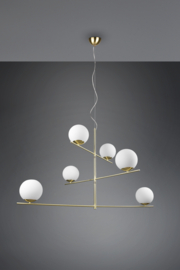 Trio lighting hanglamp Pure, 6-lichts mat messing