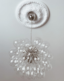 By Rydéns hanglamp Gross, chroom 37-lichts helder glas