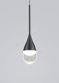 Helestra  hanglamp Deep led, 3-lichts balk mat zwart