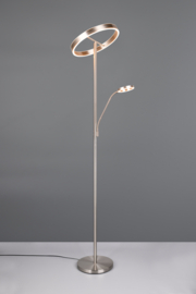 Trio lighting vloerlamp Willis led, 2-lichts mat nikkel