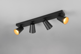 Trio lighting plafondspot Sharp, 4-lichts zwart