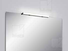 Helestra wandlamp Lado-S led,  mat zwart met acryl glas 60 cm IP44