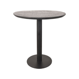 Label 51 Restauranttafel, zwart mangohout | zwart metaal