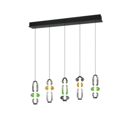 Trio lighting  hanglamp Minerva led, 5-lichts balk multicolor