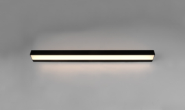 Wandlamp Rocco led, zwart met acryl glas 90 cm IP44