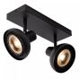 Lucide plafondspot Sensas led, 2-lichts zwart