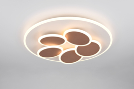 Trio lighting plafondlamp Mandala led, warm grey incl. switch dimmer