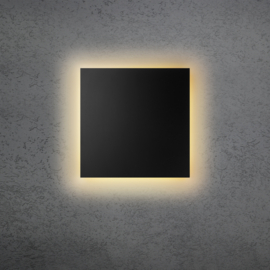 Escale plafondlamp Blade Q  open led, zwart 44 cm