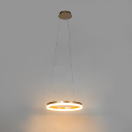 Qazqa hanglamp Anello led, goud incl. switch dimmer 40 cm