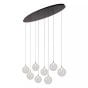 Lucide hanglamp Gisela led, 8-lichts transparant glas