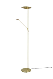 Trio lighting vloerlamp Brantford led, 2-lichts mat messing