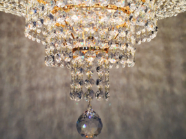 Light trend plafondlamp Crystal, goud 80 cm
