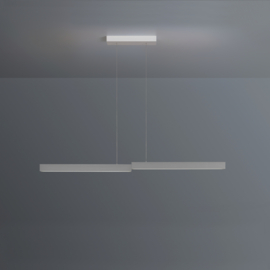 Escale hanglamp Level led, mat nikkel 127 cm