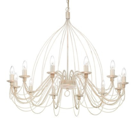 Amedi hanglamp Corte, 12-lichts antiek wit