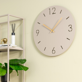 Spinder design TIME klok, silky taupe 60 cm