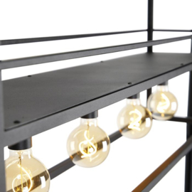 Qazqa hanglamp Cage rack, zwart