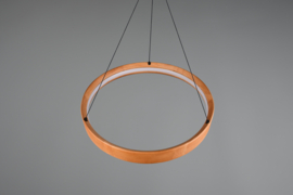 Trio lighting hanglamp lynwood led, natuur hout