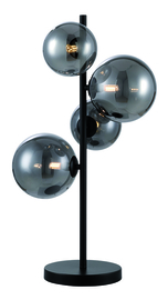 Freelight tafellamp Calcia, zwart met smoke glas