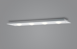 Plafondlamp Belos led, mat wit met murano glas 75 cm