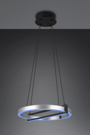 Trio lighting hanglamp Thompson, geborsteld aluminium