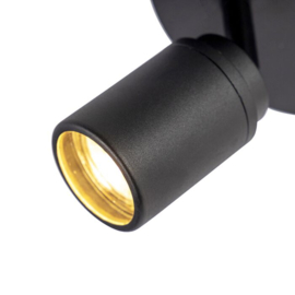 Qazqa plafondspot  Ducha led, 3-lichts zwart incl. licht bron IP44