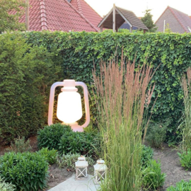 Qazqa buiten vloerlamp Storm, wit