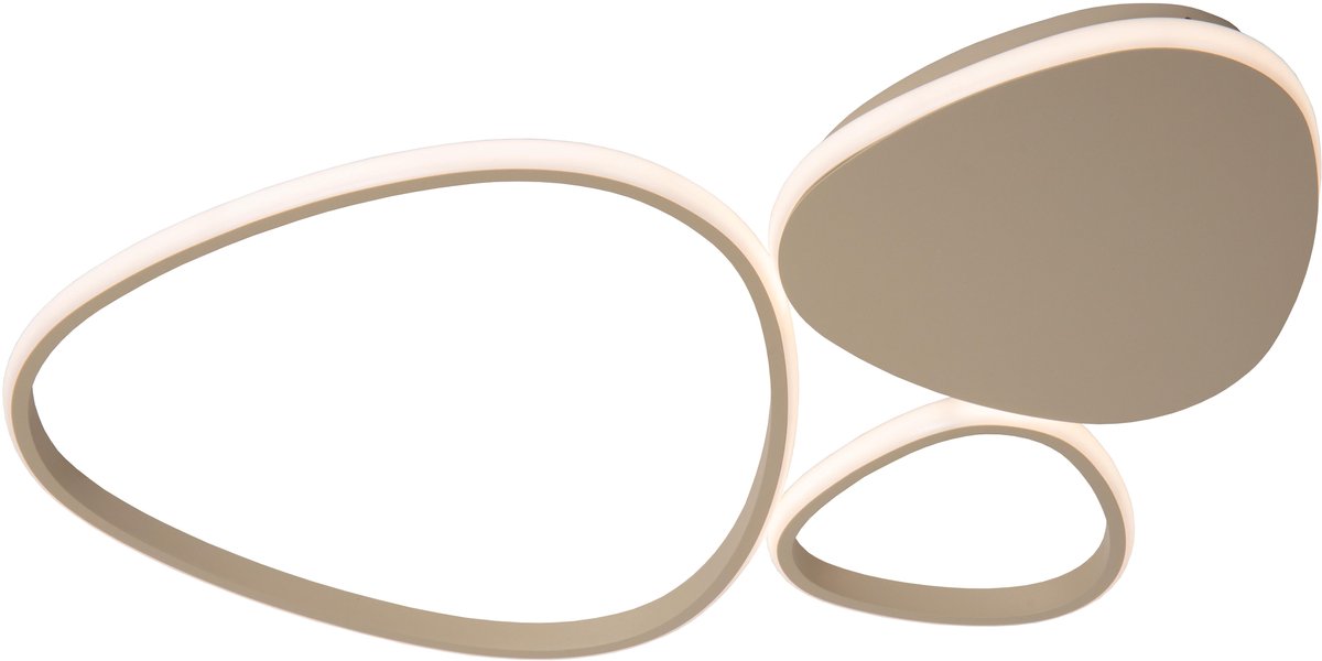 Lucide plafondlamp Samling led, taupe 62 cm