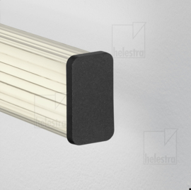 Helestra wandlamp Isou led, zwart met acryl glas 90 cm