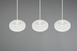 Trio lighting hanglamp Tray led, 3-lichts mat wit