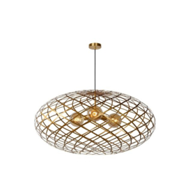 Lucide hanglamp Wolfram,  mat goud/ messing 100 cm