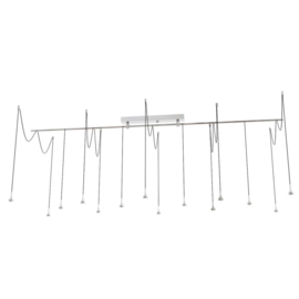 Pujol Lighting hanglamp Mini led, 14 lichts mat nikkel