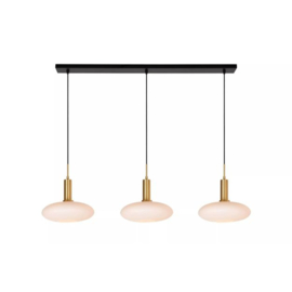 Lucide hanglamp Singala, 3-lichts mat goud/messing