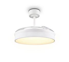 Trio lighting plafond ventilator Kerava led, wit incl. remote