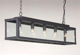 Linea verdace hanglamp Zenia, 5-lichts zwart