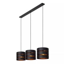 Lucide hanglamp Rosas, 3-lichts zwart