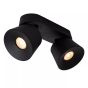 Lucide plafondspot Trigono led, 2-lichts zwart incl led