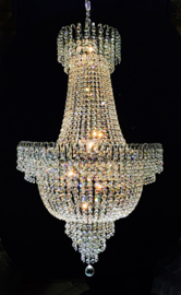 Light trend hanglamp H89023, 10-lichts chroom 50 cm incl. ledbron
