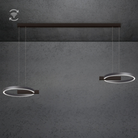 Escale hanglamp Midnight double led · 40 cm (174 cm) Funk zwart-antraciet