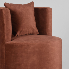 Label 51 fauteuil Evy, stof velours rust