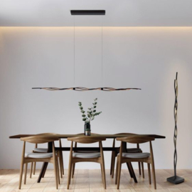 Escale hanglamp Silk led, zwart incl. touchdimmer 120 cm