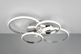 Trio lighting plafondlamp Cires led, chroom incl. switch dimmer
