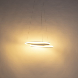 Qazqa hanglamp Rowan led, wit incl. switch dimmer 55 cm